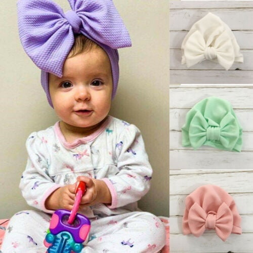 Newborn Toddler Kid Baby Turban Headband Girls Solid Knot Headwears Accessories